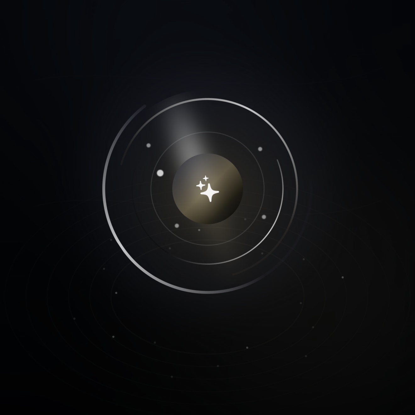 SkinCast AI analysis screen with an orbit visualization for weather-driven skin guidance